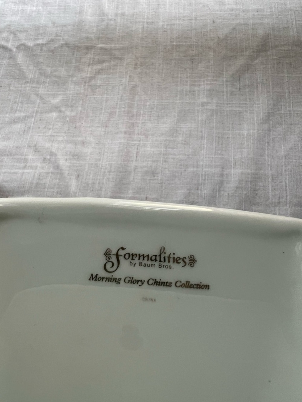Formalities Baum Bros Morning Glory Chintz Floral Porcelain Wall Pockets Pair - Picture 4 of 8